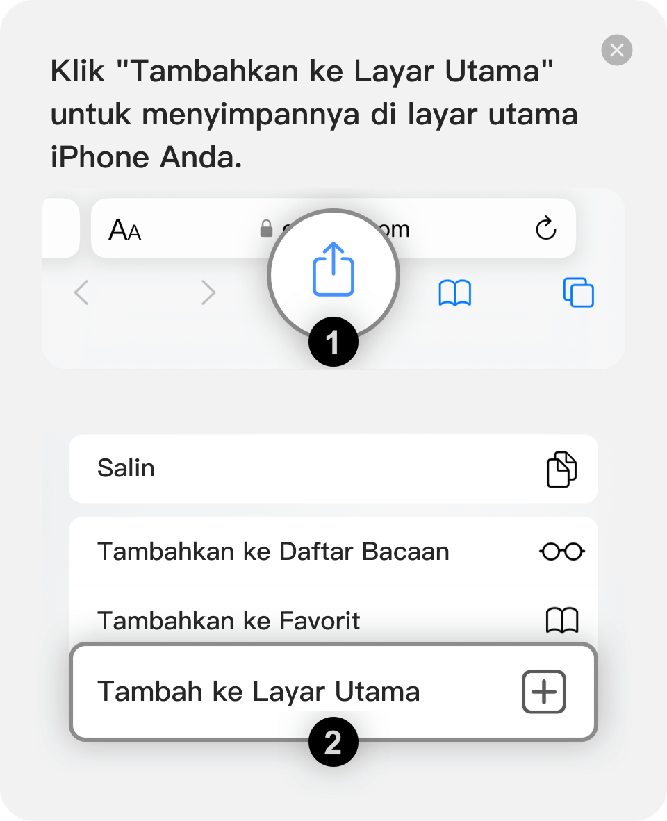 Panduan tambah ke layar utama iPhone